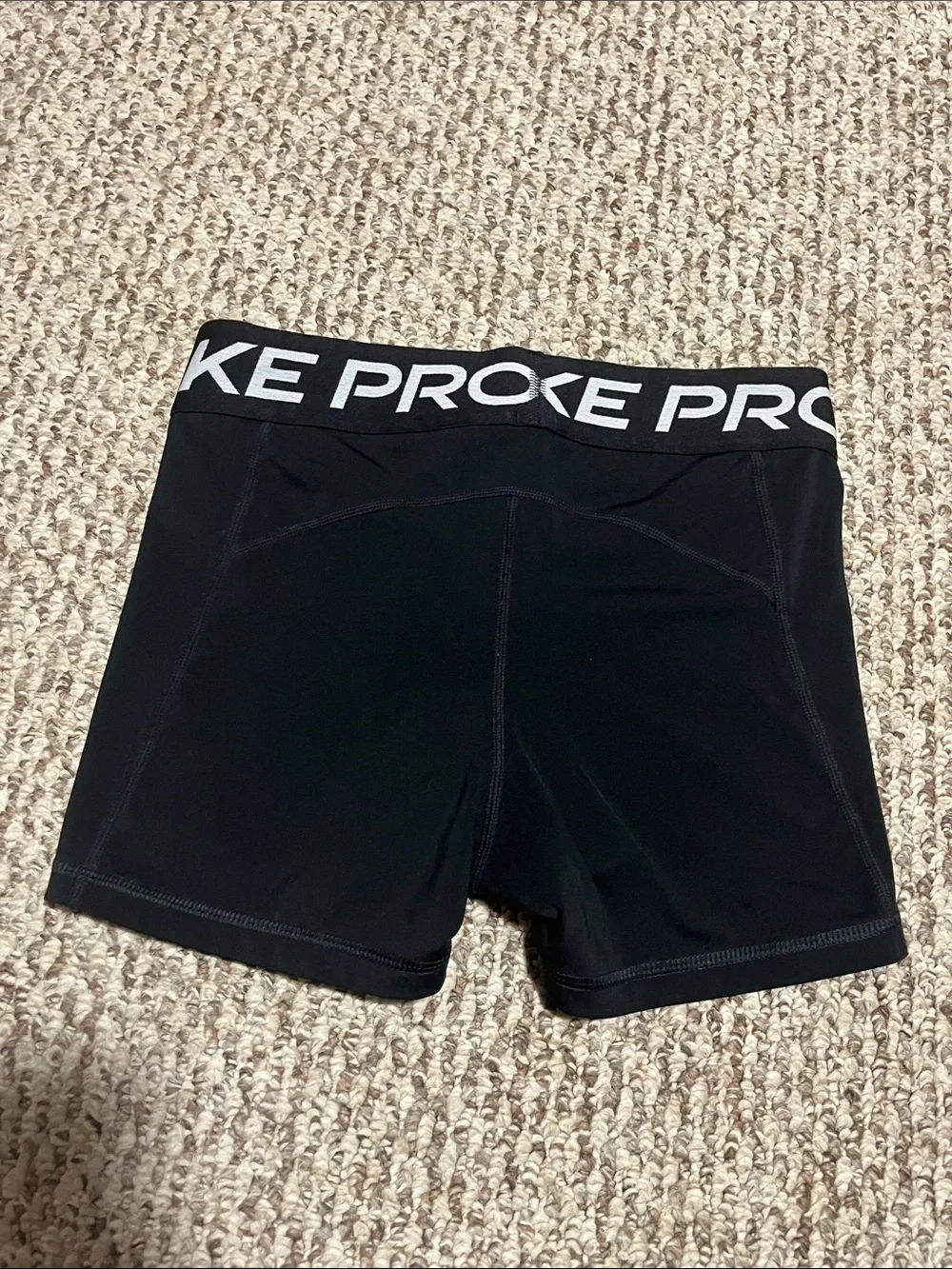 Nike Black Women's Pro Bike Shorts with White Logo